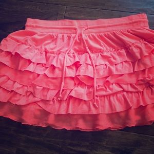AEROPOSTALE- XL Neon Mango short ruffle skirt